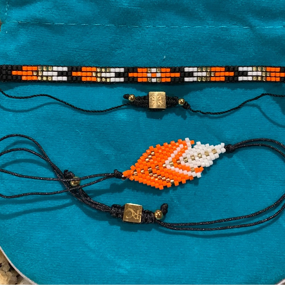 Rustic Cuff Beaded Slider Bracelet - image 3